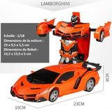 modèle orange de la Voiture radiocommandée électrique robots pour 3 ans et plus