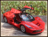 Voiture enfants Lamborghini RED FURY de profil droit avec ses portes ouvertes- VéhTél